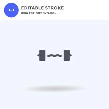 Barbell icon vector, filled flat sign, solid pictogram isolated on white, log 스톡 일러스트