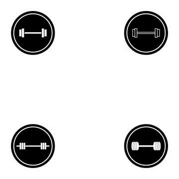 Barbell icon vector Stock Illustration