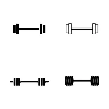 Barbell icon vector Stock Illustration