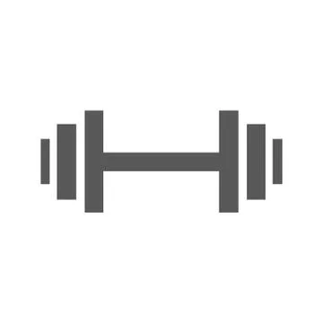 Barbell icon vector simple Illustrazione stock