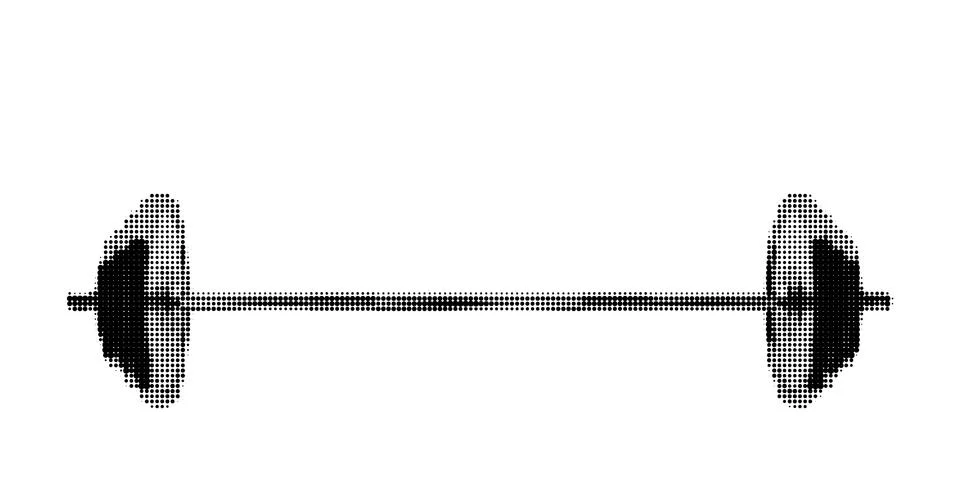 Barbell. Isolated on white background. Vector illustration. Stock Illustration