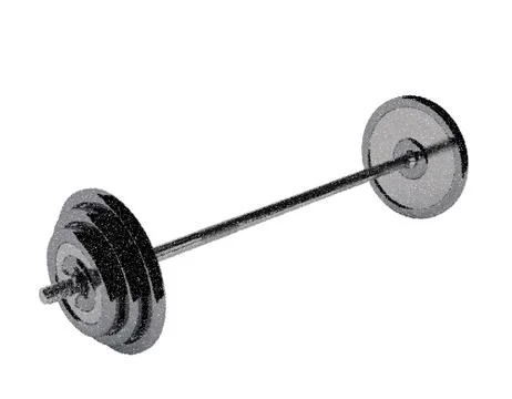 Barbell. Isolated on white background. Vector illustration. 스톡 일러스트