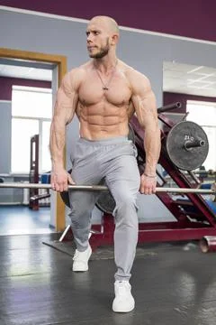 Barbell man Stock Photos