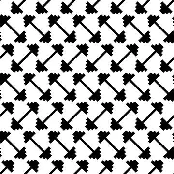 Barbell Pattern seamless. weight Background. gym ornament concept Stock Illustration