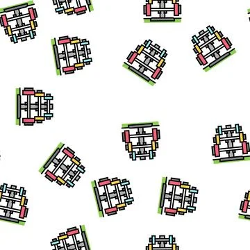 Barbell rack vector seamless pattern 스톡 일러스트