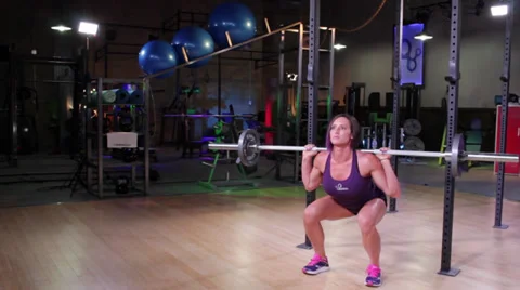 Barbell Squat Stock Footage 30367110
