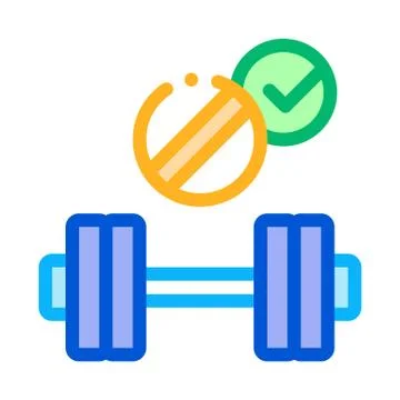 Barbell Supplements Icon Vector Illustration Illustrazione stock
