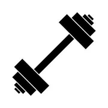 Barbell vector icon Stock Illustration