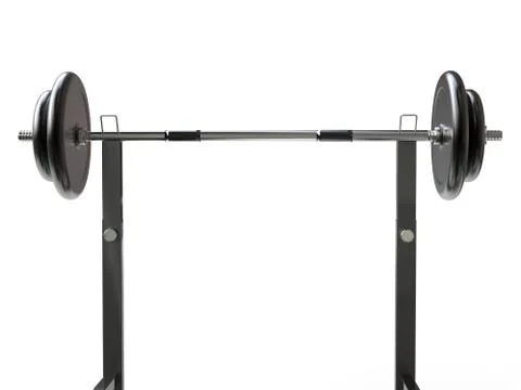 Barbell weight on a stand - front view Stock-Illustration