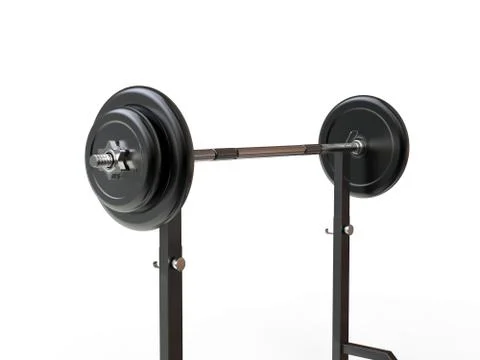 Barbell weight on a stand Stock Illustration