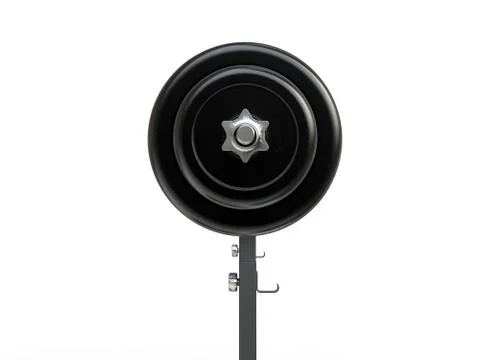 Barbell weight on a stand - side view Stock Illustration