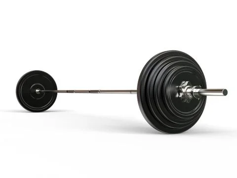 Barbell weight - on white background Stock Illustration