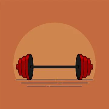 Barbell weightlifting vector illustration Stock Illustration