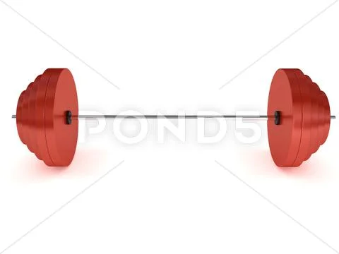 Barbell on white background Stock Illustration