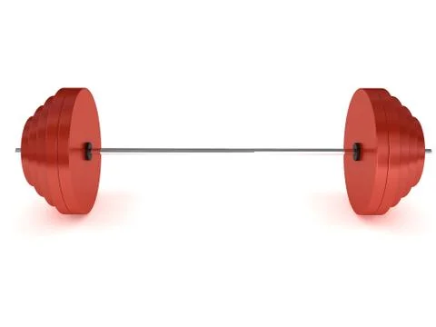 Barbell on white background Stock Illustration