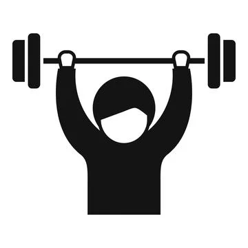 Barbell up worker icon simple vector. Stress skills therapy イラスト素材
