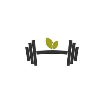 Barbells eco vector design template illustration Stock Illustration