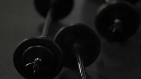 Barbells Stock Footage 82843227