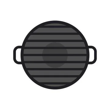 Barbeque Black Grill. Isolated Vector Illustration Stock Illustration