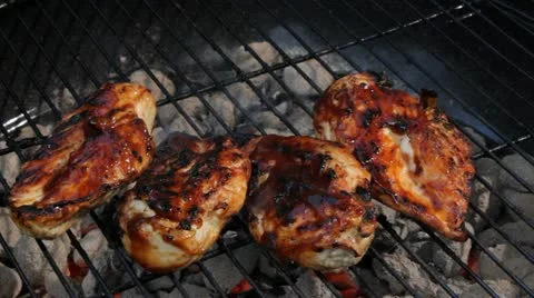 Barbeque chicken Stock Footage 11399389