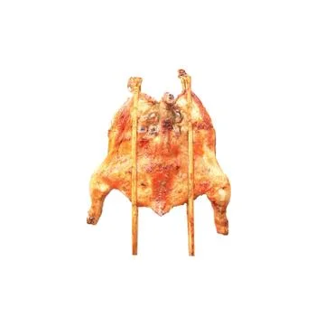 Barbeque chicken  on white background Stock Photos