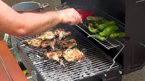 Barbeque cooking second summer Video stock 202026110