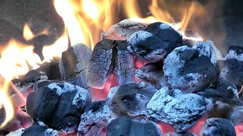 Barbeque fire Stock Footage