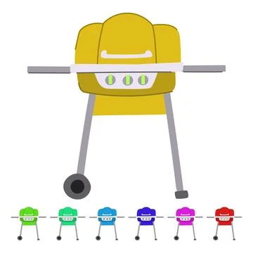 Barbeque grill bbq vector cartoon graphic Stock Illustration