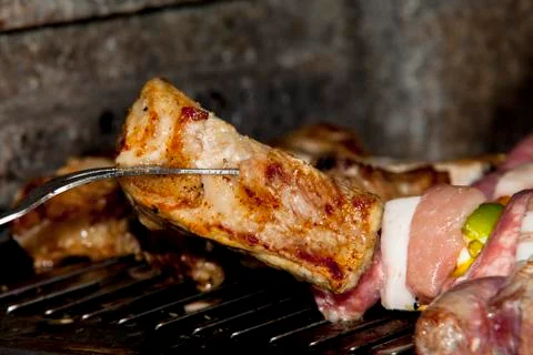 Barbeque grilled meat Foto stock