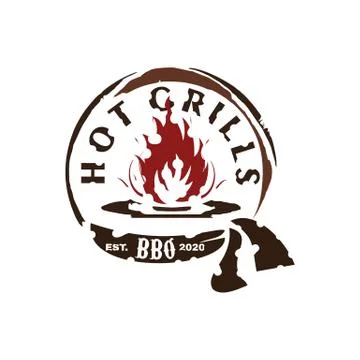 Barbeque Label Stamp Logo Stock Illustration