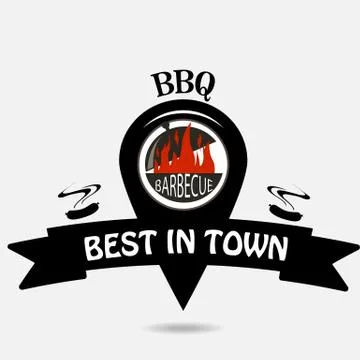 Barbeque logo location Stock Illustration