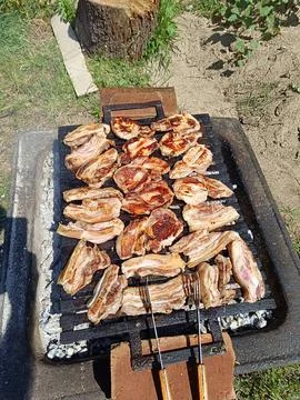 Barbeque meat Stock Photos