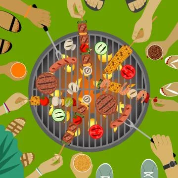 Barbeque party Stock Illustration
