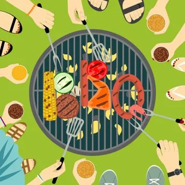 Barbeque party Stock Illustration
