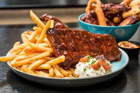 Barbeque ribs Stock Photos