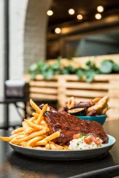 Barbeque ribs Stock Photos