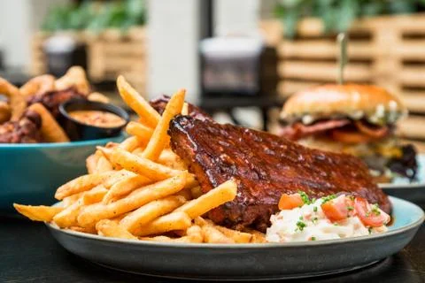 Barbeque ribs Stock Photos