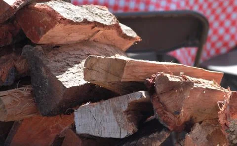 Barbeque wood Stock Photos