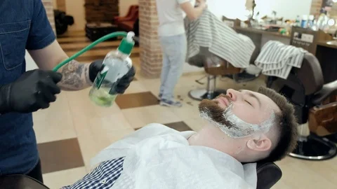Barber and hand spray perfume Stockbeeldmateriaal 73544646