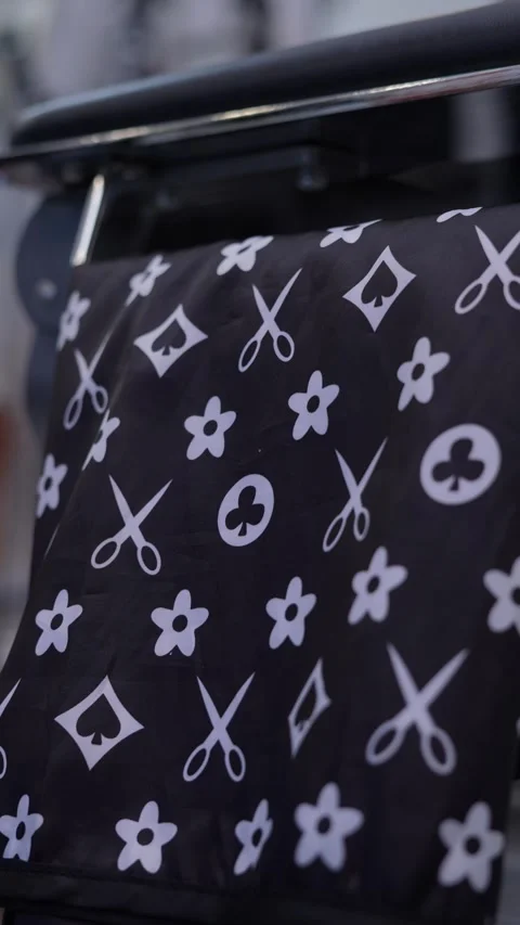 Barber Cape Pattern Stock Footage 314899638