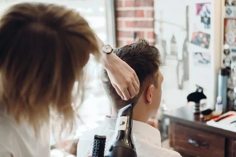 Barber chair Stock Photos
