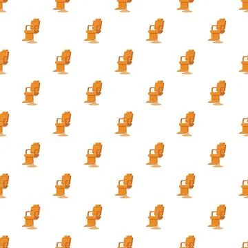 Barber chair repeating pattern for hair salon 库存插图