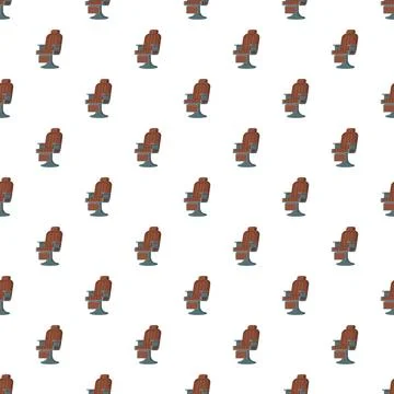 Barber chairs forming a seamless repeating pattern Stock Illustration