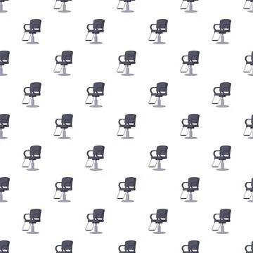 Barber chairs pattern seamless background for hairdressing salon Stock Illustration