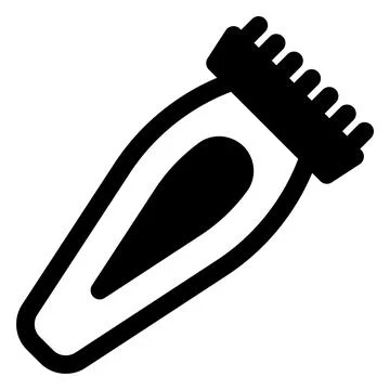 Barber clippers glyph icon vector illustration isolated on white background Stock Illustration