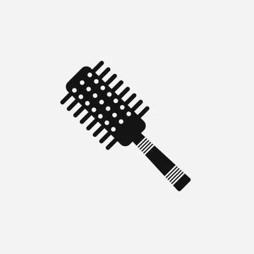 Barber comb hair black icon Illustrazione stock