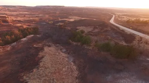 Barber County Fire - Aerial Video stock 65257822