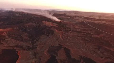 Barber County Fire - Wide Aerial Shot  Stock Footage 65257901