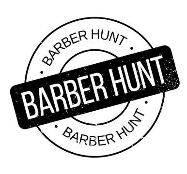 Barber Hunt rubber stamp Stock Illustration