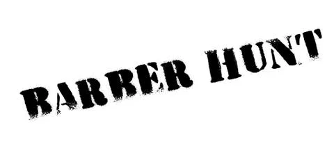 Barber Hunt rubber stamp Stock Illustration